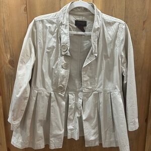 Joseph Cream Trench Coat with Button Accents